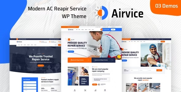 Chia sẻ theme Airvice AC Repair Services bản quyền miễn phí