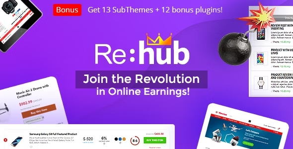 Download miễn phí theme REHub - Price Comparison, Multi Vendor Marketplace WordPress