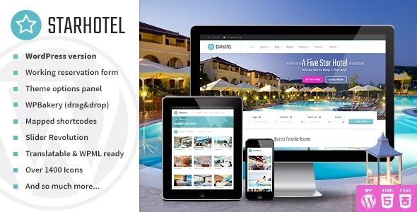 Chia sẻ theme Starhotel - Hotel WordPress phiên bản mới nhất