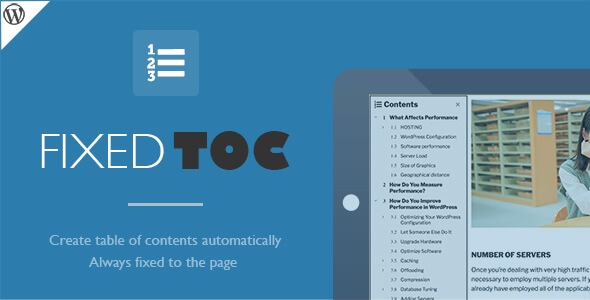 Chia sẻ Fixed TOC plugin tạo danh mục mục lục