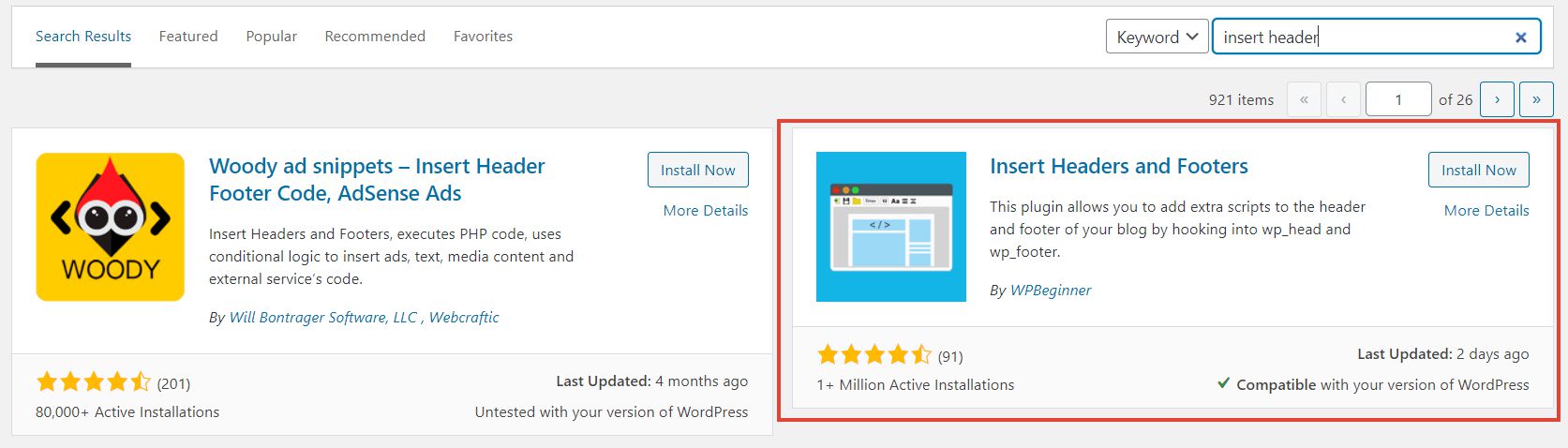 Chèn code vào header và footer trong WordPress