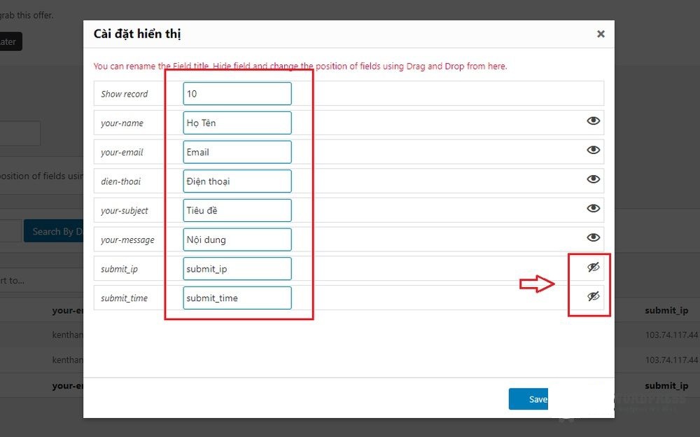Lưu dữ liệu Contact Form 7 và xuất file báo cáo