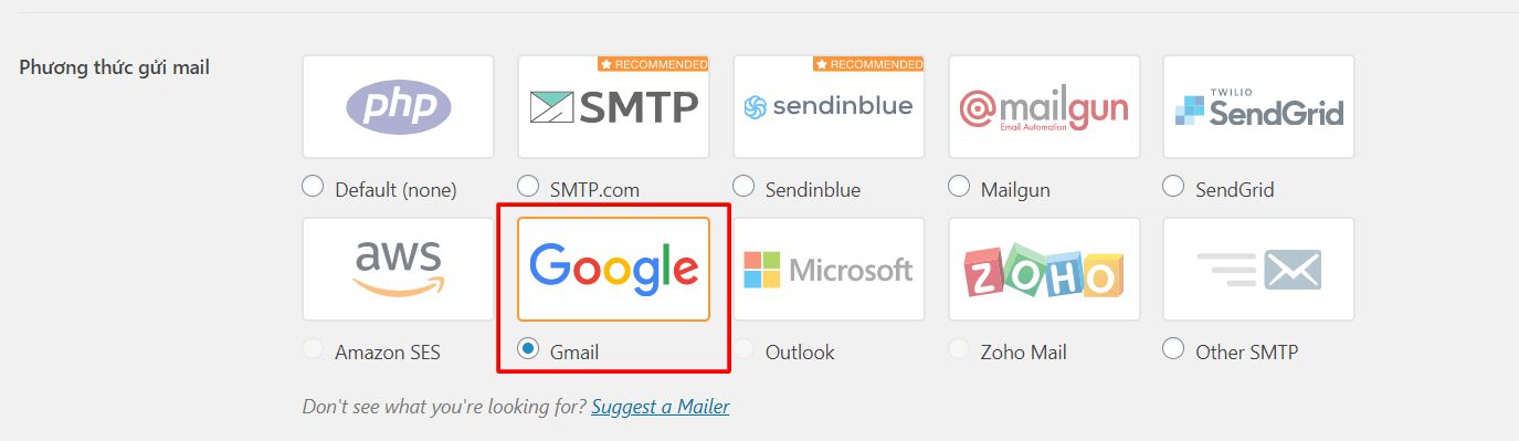 Sửa lỗi không gửi mail với SMTP