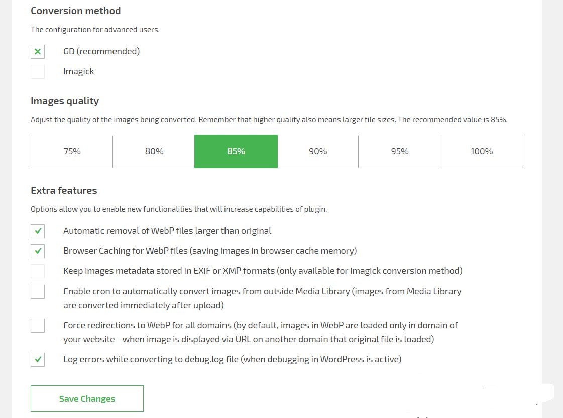 Chuyển đổi hình ảnh sang Webp wordpress