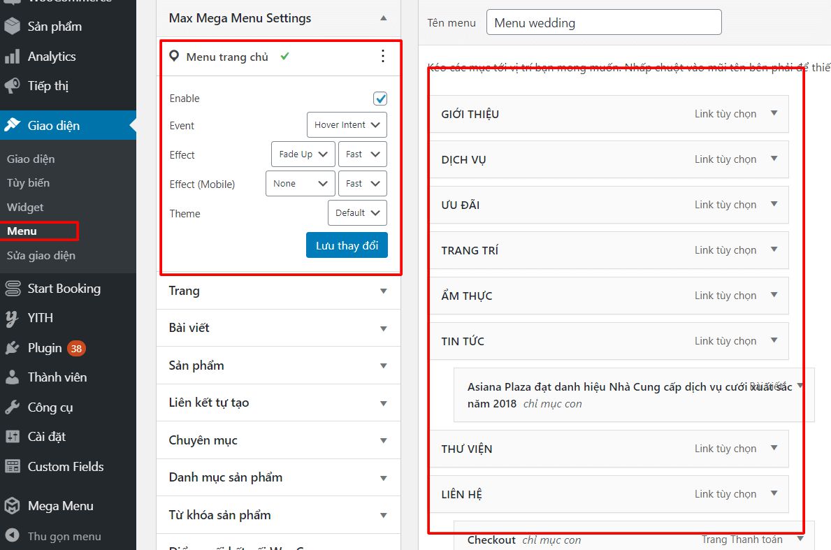 Tạo mega menu trong wordpress