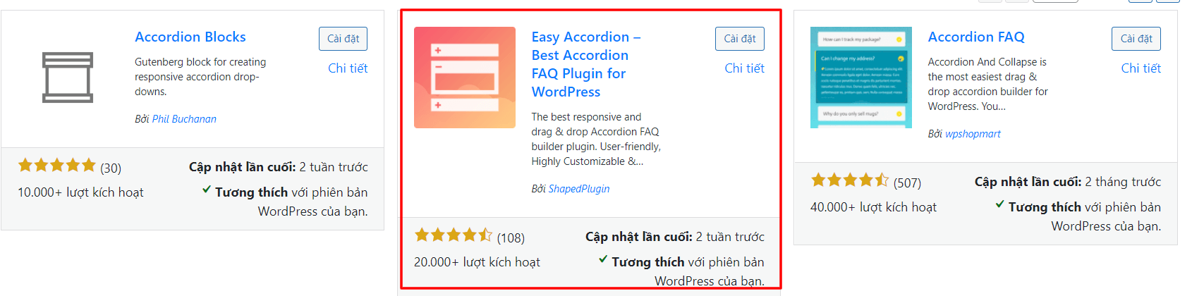 Tạo Accordion trong wordpress